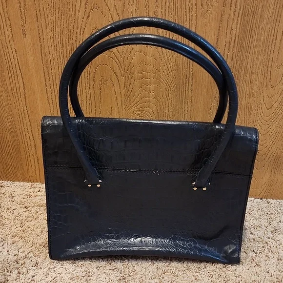 EUC Kate Spade Orchard Valley Sinclair Shoulder Bag Tote Croc Embossed Leather - Picture 3 of 8